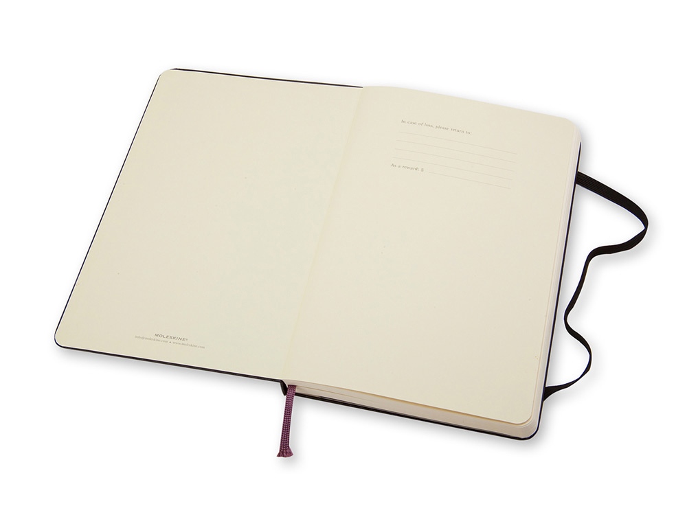 Записная книжка Moleskine Classic (нелинованный) в твердой обложке, Large (13х21см), черный-4