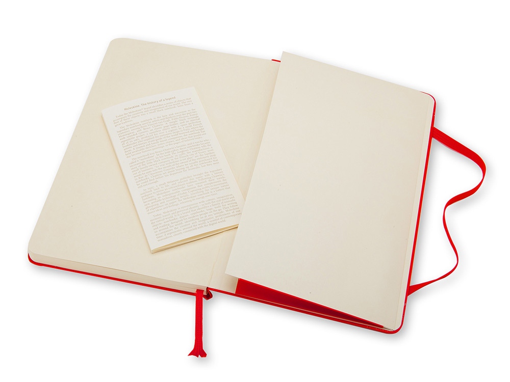 Записная книжка Moleskine Classic (в линейку) в твердой обложке, Large (13х21см), красный-3
