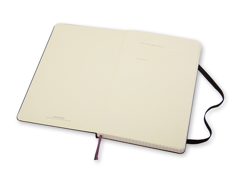 Записная книжка Moleskine Classic (в клетку) в твердой обложке, Large (13х21см), черный-1