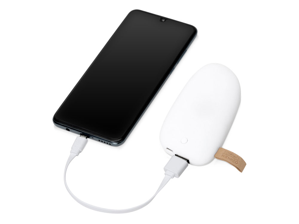Внешний аккумулятор в форме камня «Stone», 5200 mAh, белый-1