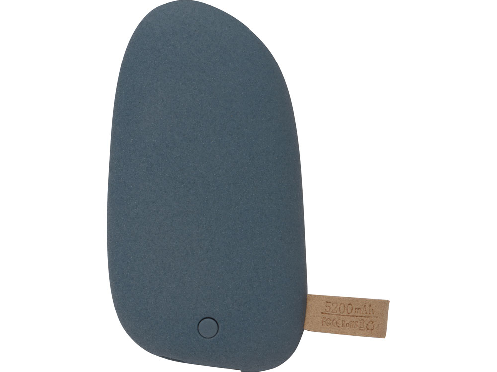 Внешний аккумулятор в форме камня «Stone», 5200 mAh, серо-синий-2