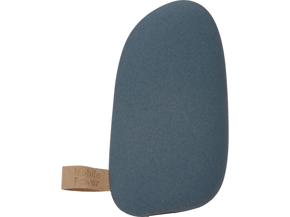 Внешний аккумулятор в форме камня «Stone», 5200 mAh, серо-синий-3