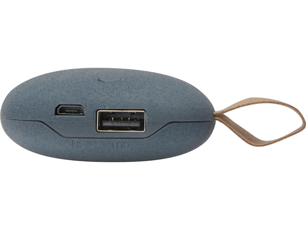 Внешний аккумулятор в форме камня «Stone», 5200 mAh, серо-синий-4