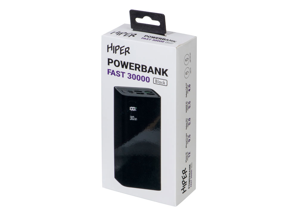 Портативный внешний аккумулятор FAST 30000 Black (P)-8