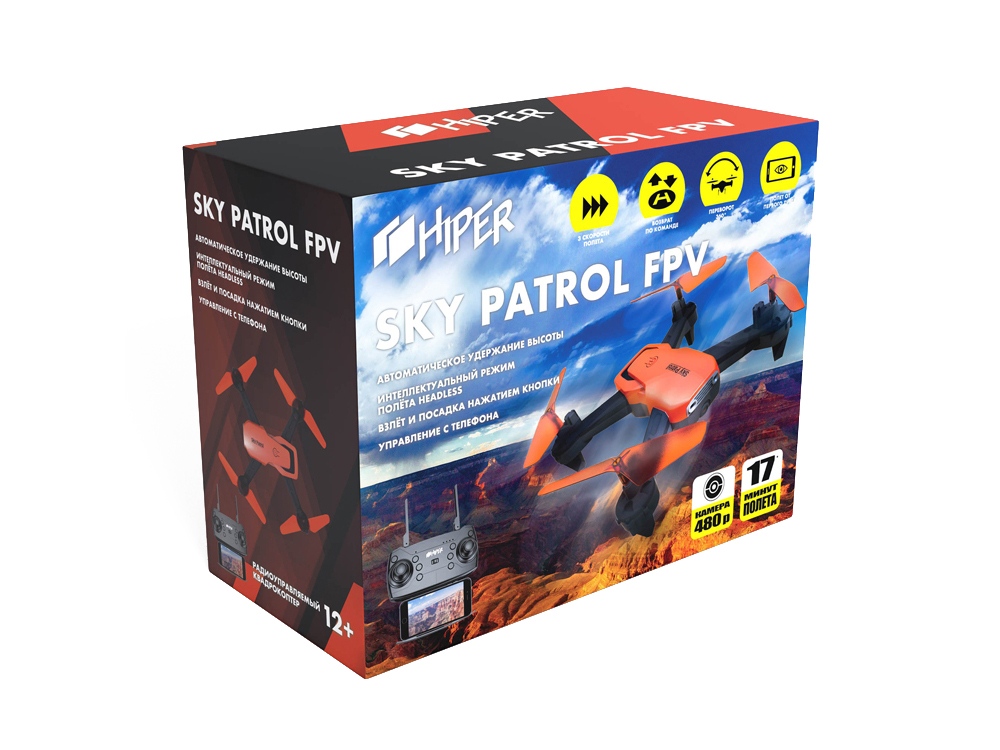 Радиоуправляемый квадрокоптер HIPER  "SKY PATROL FPV"-15