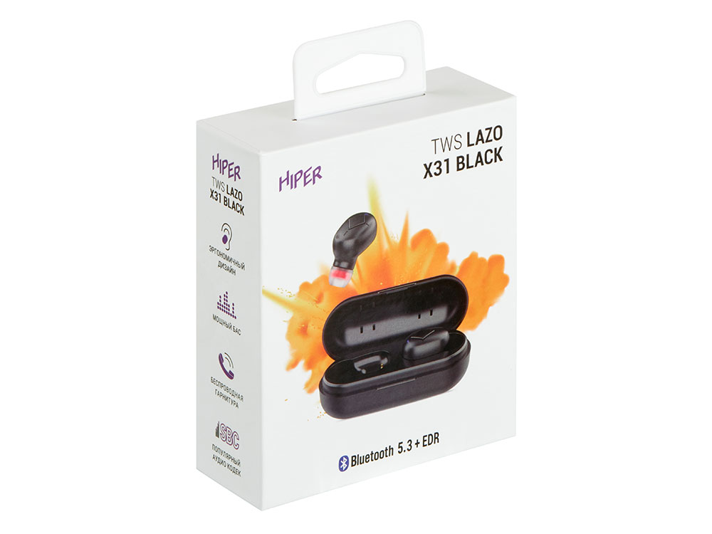 Наушники HIPER TWS Lazo X31 Black (HTW-LX31) Bluetooth 5.3 гарнитура, Черный (Р)-4