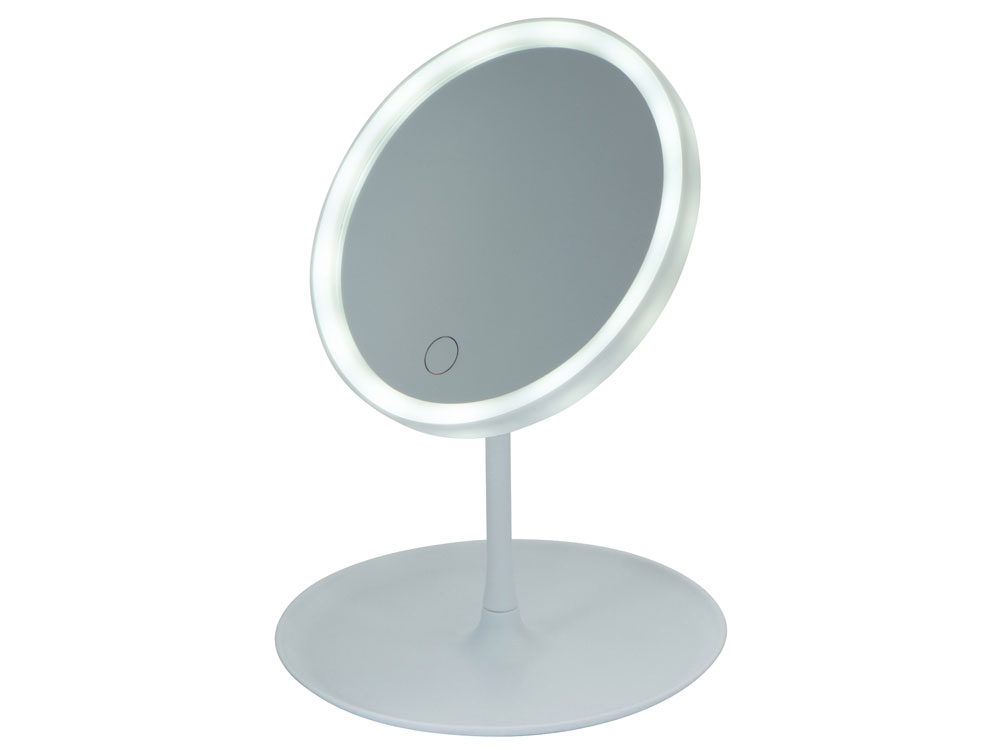 Косметическое зеркало с LED-подсветкой "Beautific", белый-10