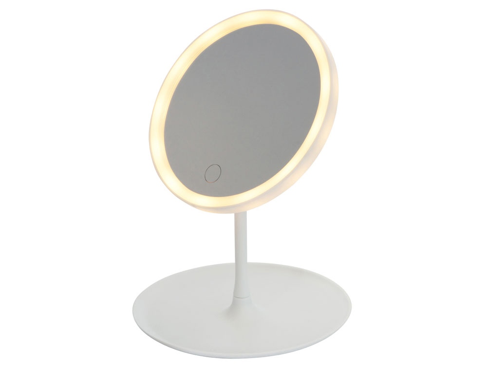 Косметическое зеркало с LED-подсветкой "Beautific", белый-12