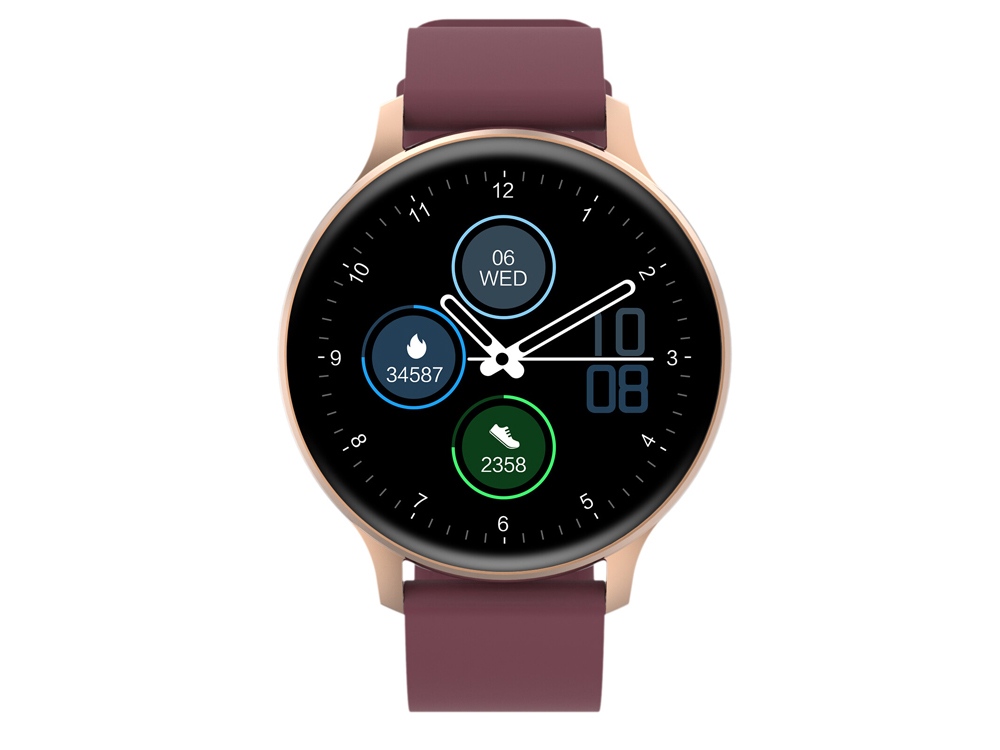 Смарт-часы Canyon SW-68 “ Badian”, IP68, темно-красный-1