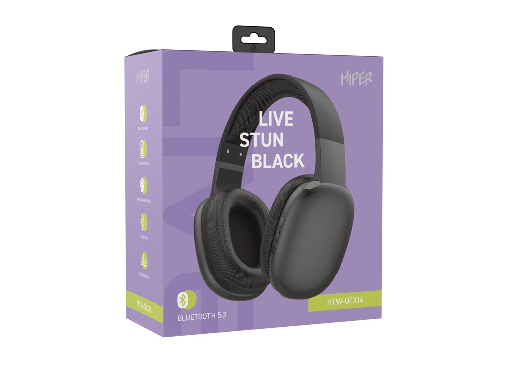HIPER Наушники накладные Bluetooth HIPER LIVE STUN HTW-QTX16 (Р)-8