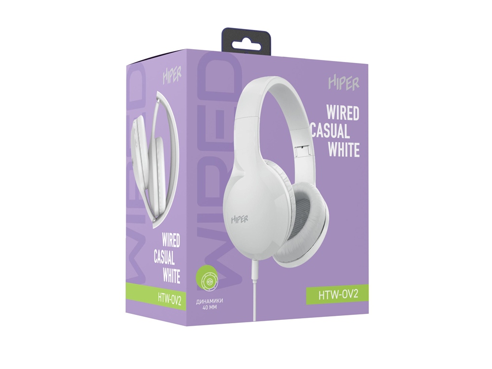 HIPER Наушники накладные WIRED CASUAL WHITE HTW-OV2 (Р)-9