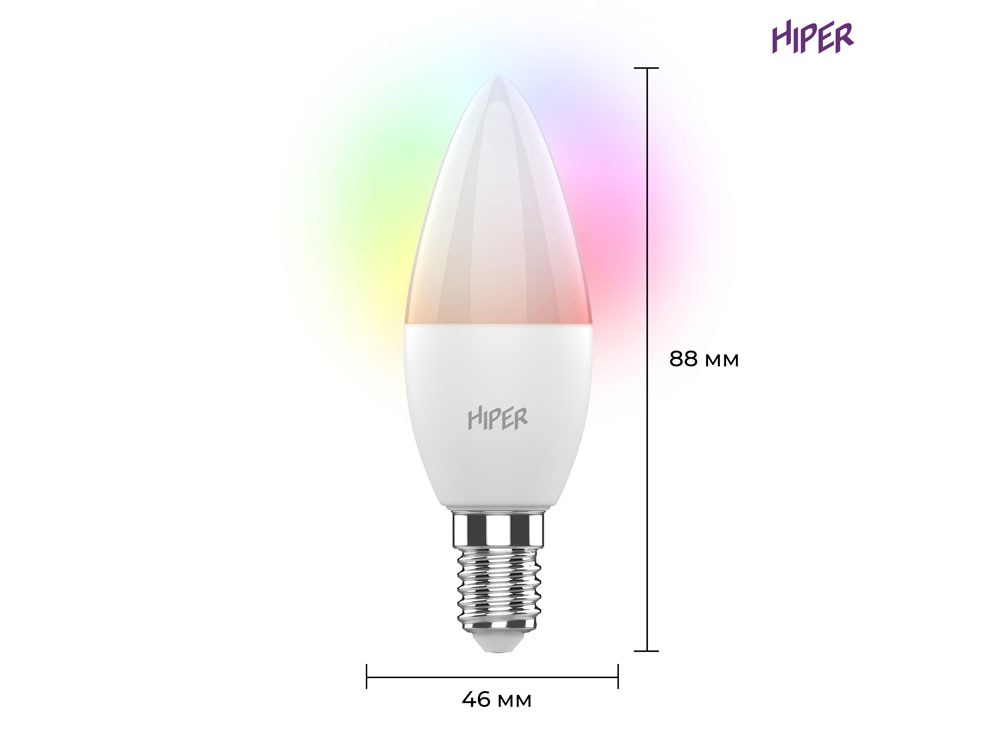 Умная Wi-Fi лампочка HIPER IoT CLED M2-2