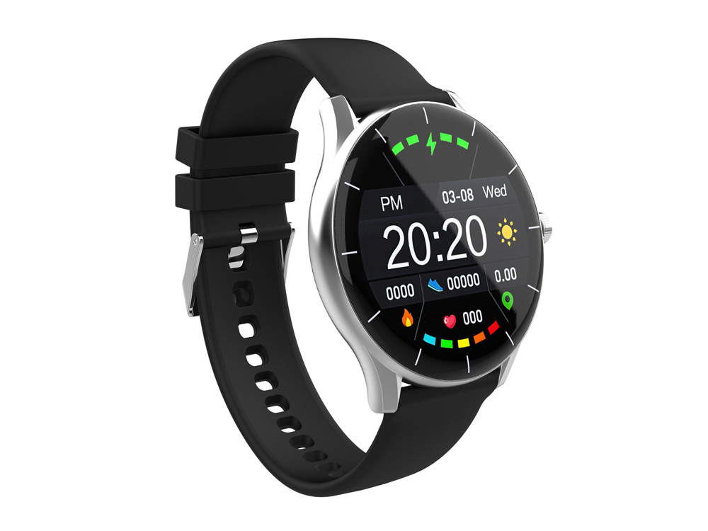 Умные часы HIPER IoT Watch GT, черный/ голубой-2
