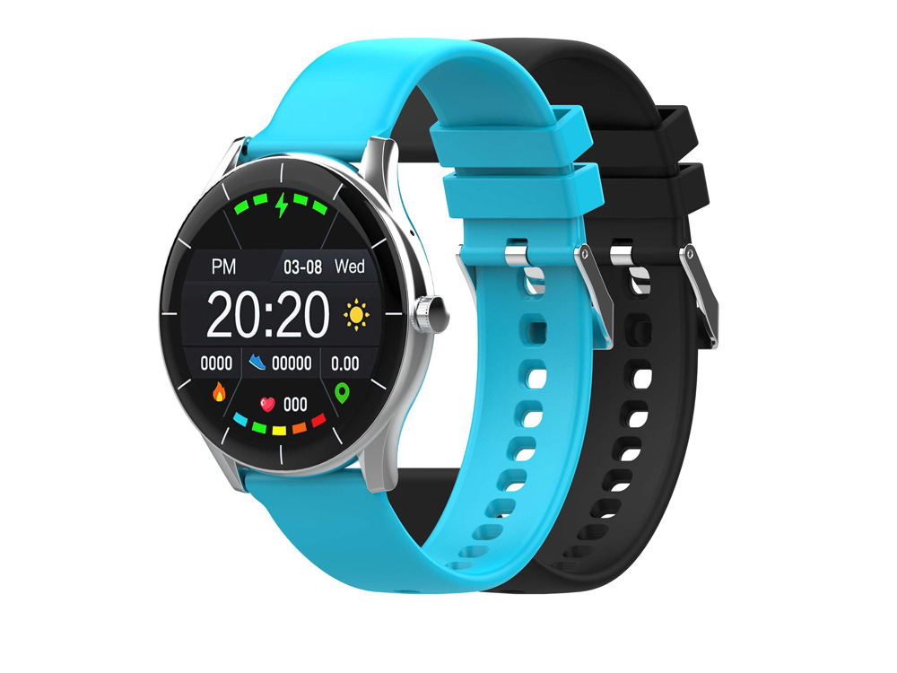 Умные часы HIPER IoT Watch GT, черный/ голубой-4