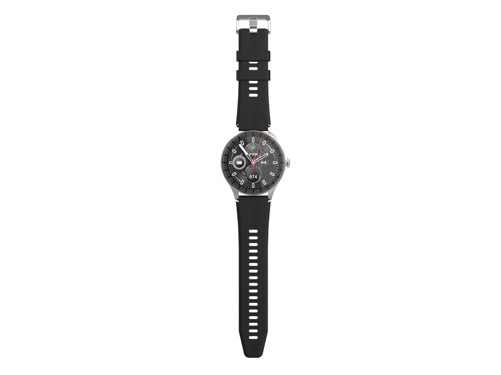 Умные часы HIPER IoT Watch GTR, черный/голубой-1
