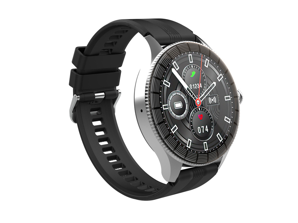 Умные часы HIPER IoT Watch GTR, черный/голубой-2