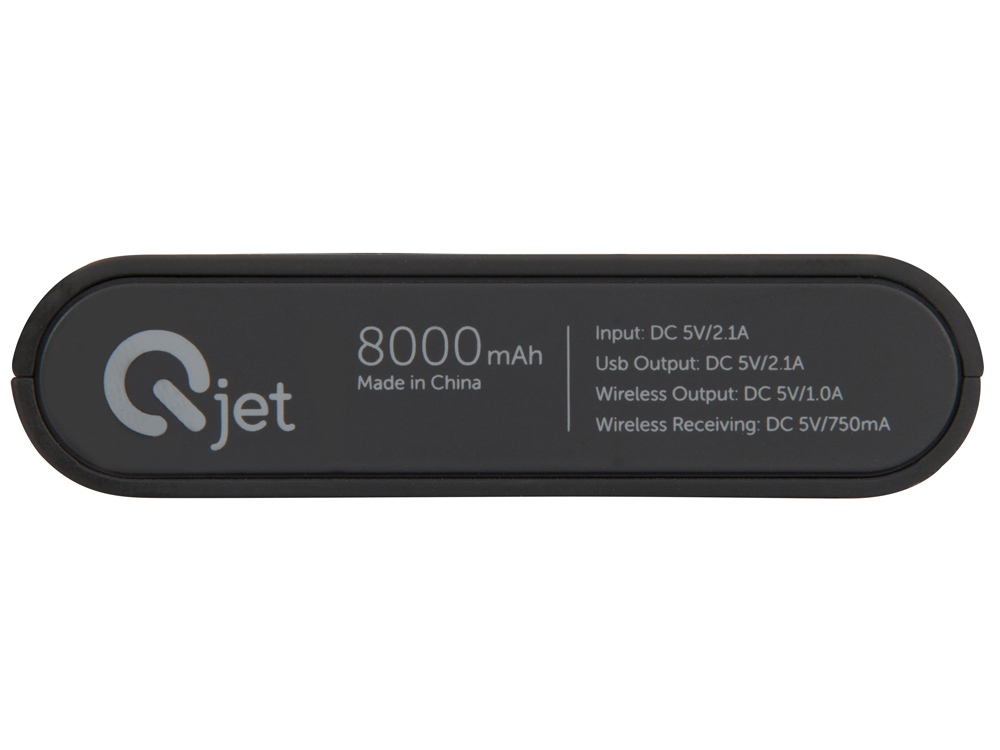 Портативный набор с беспроводным зарядным устройством (power bank) "Force", 8000 mAh-8