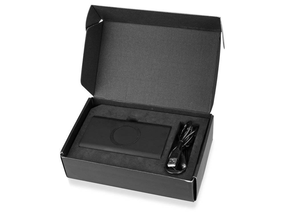 Портативный набор с беспроводным зарядным устройством (power bank) "Force", 8000 mAh-10