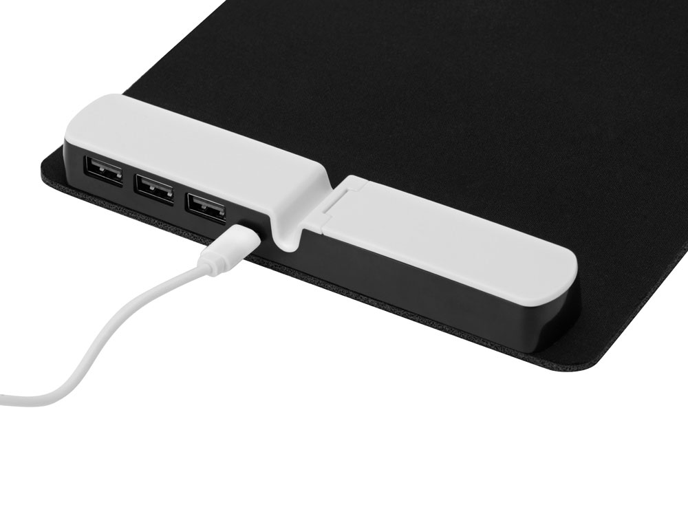 Коврик для мыши со встроенным USB-хабом "Plug"-3