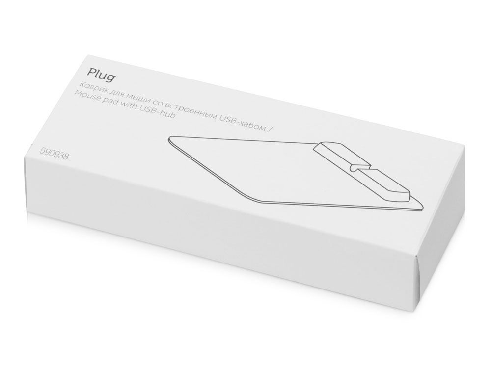 Коврик для мыши со встроенным USB-хабом "Plug"-6
