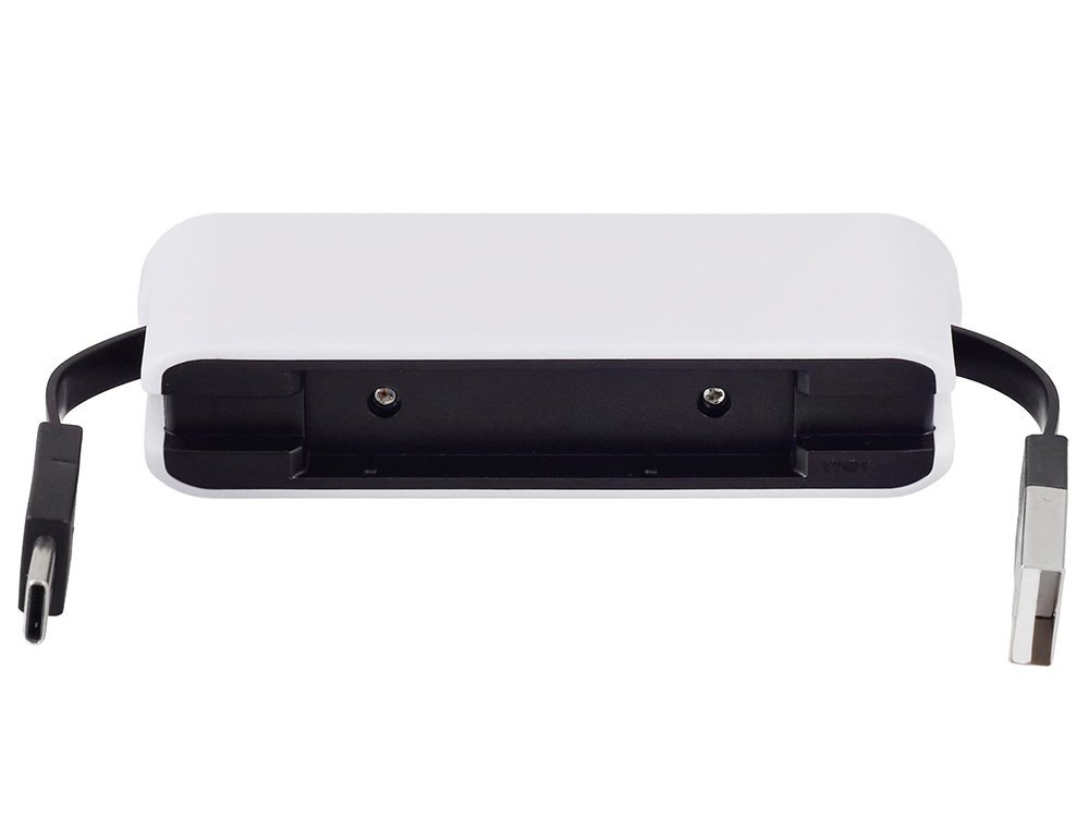 USB-хаб «Hubix» с коннектором 2-в-1 USB-C и USB-A, 2.0, белый-3