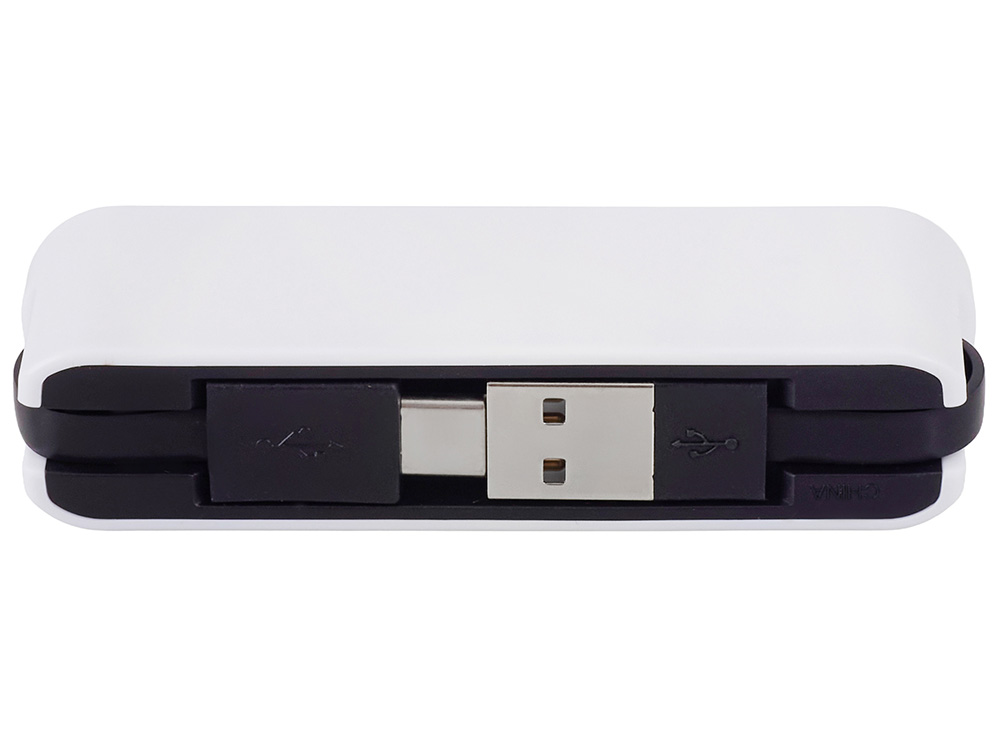 USB-хаб «Hubix» с коннектором 2-в-1 USB-C и USB-A, 2.0, белый-4
