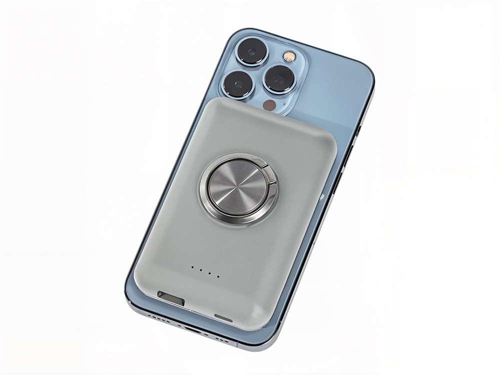 Магнитный беспроводной внешний аккумулятор "MagnetIQ", 5000 mah, 10 W, серый Cool gray 7C-5