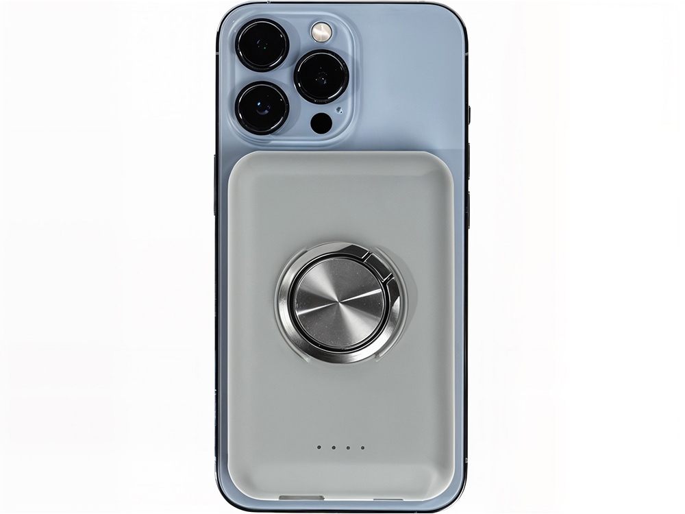 Магнитный беспроводной внешний аккумулятор "MagnetIQ", 5000 mah, 10 W, серый Cool gray 7C-6