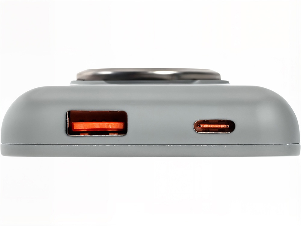 Магнитный беспроводной внешний аккумулятор "MagnetIQ", 5000 mah, 10 W, серый Cool gray 7C-12