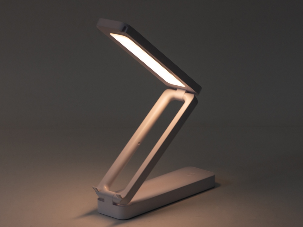 Складывающаяся LED лампа с беспроводной зарядкой «Lightfold», белый-3