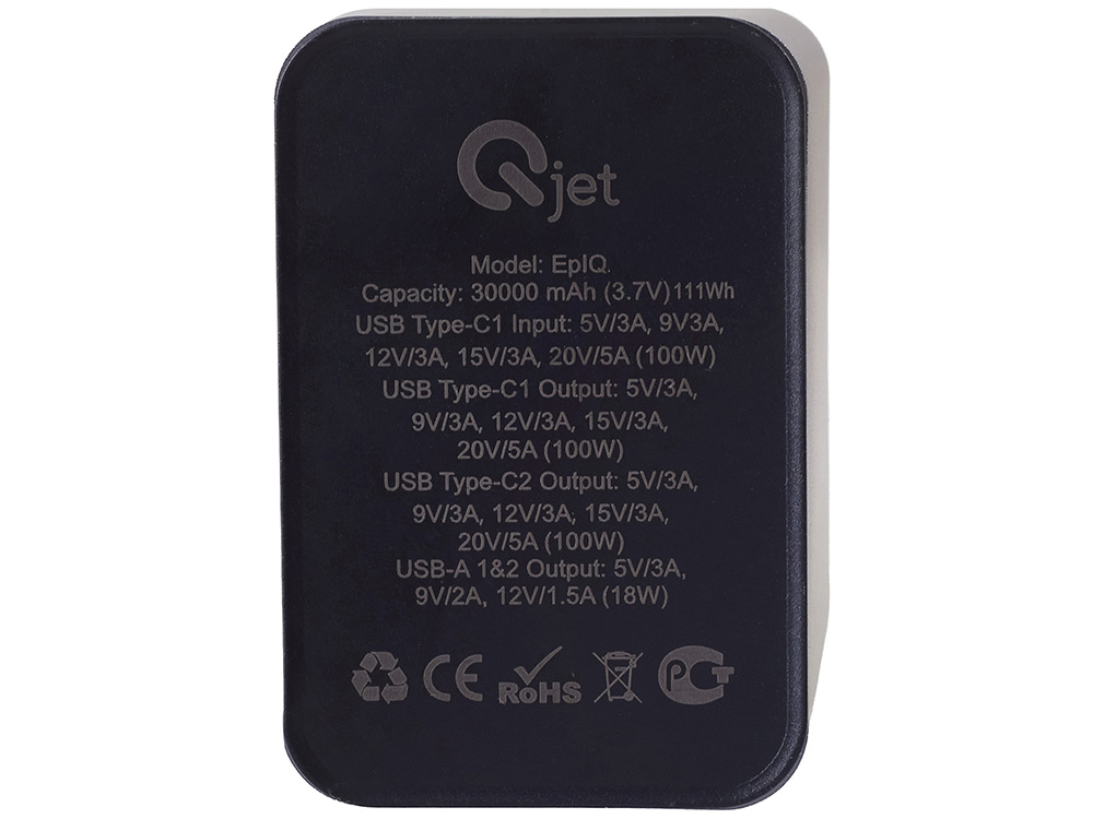 Внешний аккумулятор для ноутбуков «EpIQ», 100 Вт, 30000 mAh, темно-серый-8