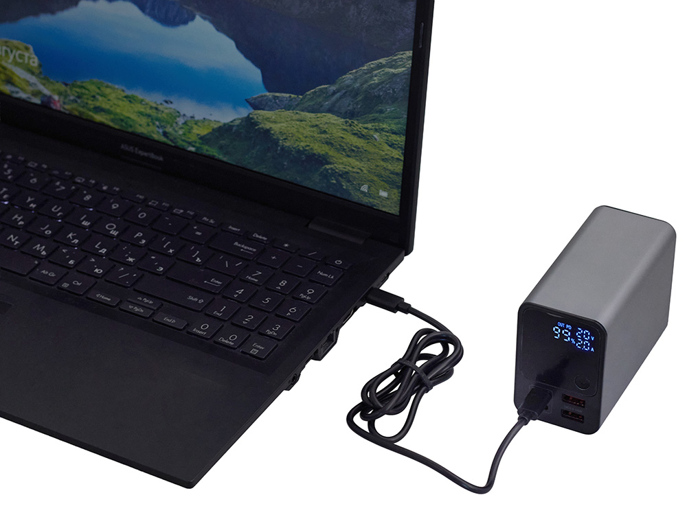 Внешний аккумулятор для ноутбуков «EpIQ», 100 Вт, 30000 mAh, темно-серый-10
