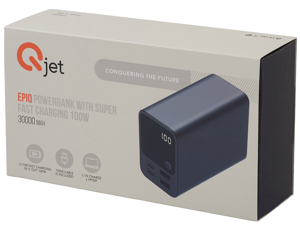 Внешний аккумулятор для ноутбуков «EpIQ», 100 Вт, 30000 mAh, темно-серый-14