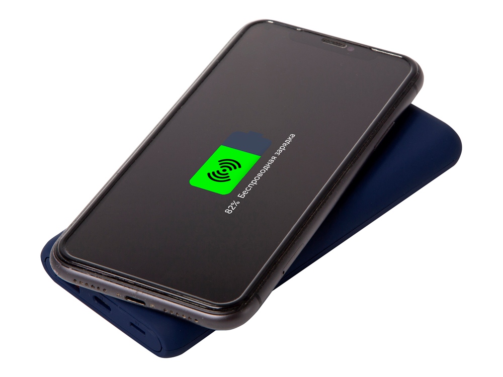 Внешний беспроводной аккумулятор c QC/PD "Reload", 10000 mAh, темно-синий-2