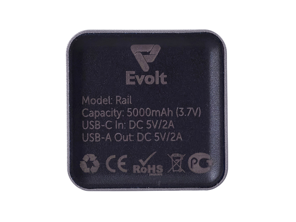 Внешний аккумулятор «Rail», 5000 mAh, темно-серый-6