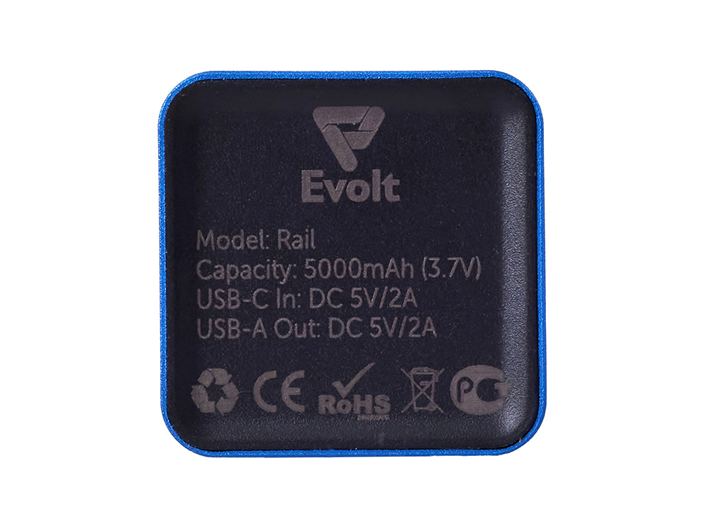 Внешний аккумулятор «Rail», 5000 mAh, синий-6