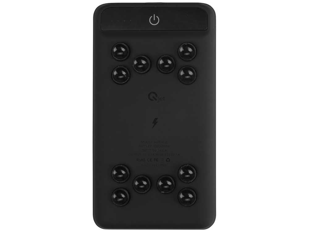 Портативное беспроводное зарядное устройство «Airbank», 10000 mAh, черный (Р)-7
