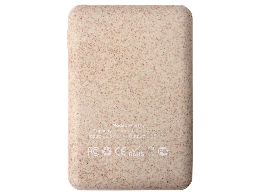 Портативное зарядное устройство "Wheatty", 5000 mAh-3