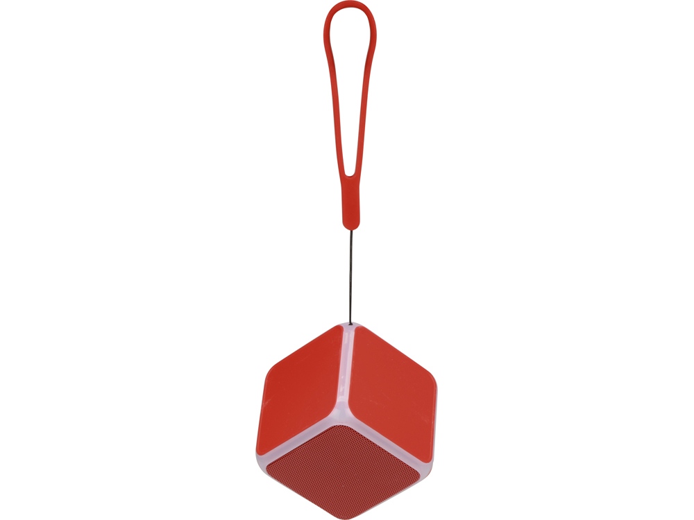 Портативная колонка «Cube» с подсветкой, красный-2