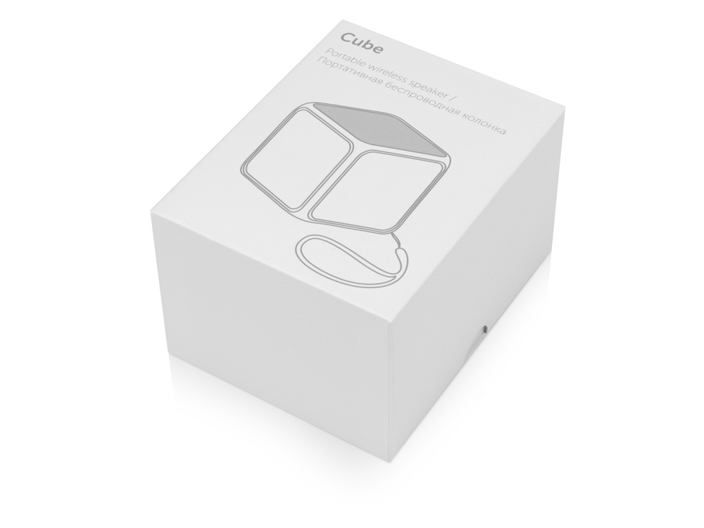 Портативная колонка «Cube» с подсветкой, красный-9