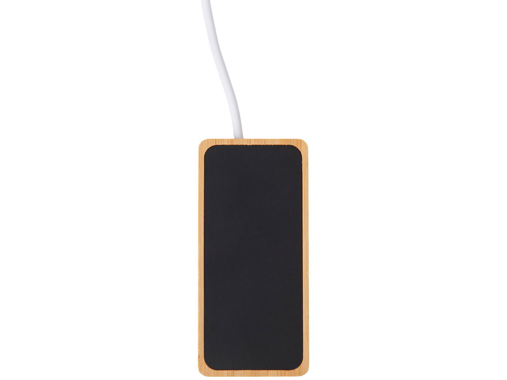 USB хаб с подсветкой лого «Reedia S5», 3*USB, 1*Type C, бамбук, черный-3
