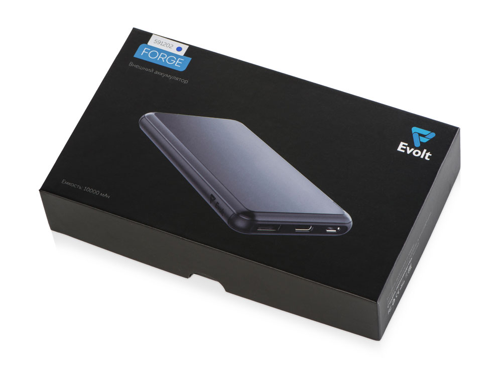 Внешний аккумулятор «Forge» v.2 металл,  10000mah, синий-7