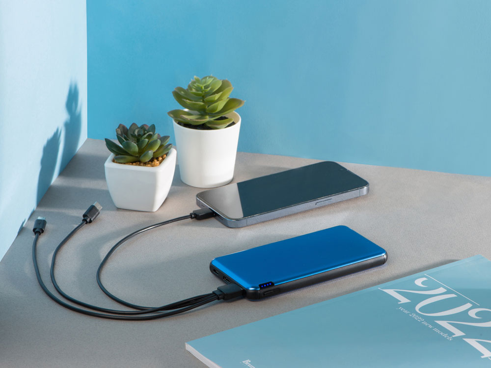 Внешний аккумулятор «Forge» v.2 металл,  10000mah, синий-9