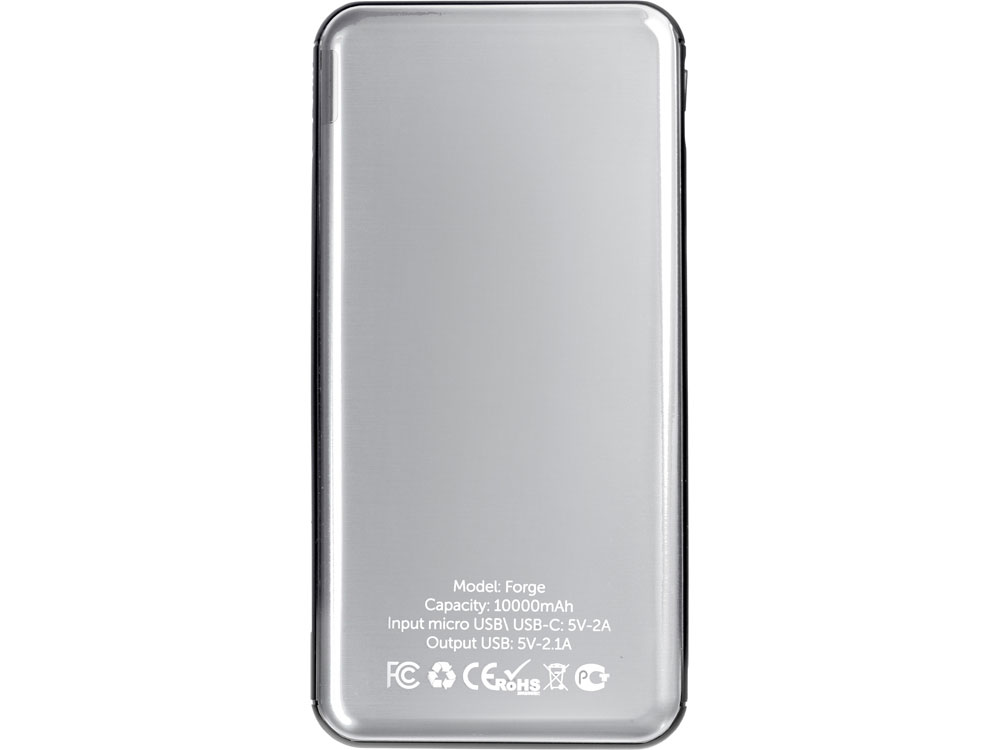 Внешний аккумулятор Forge, Evolt, металл, 10000mah, белый (P)-2