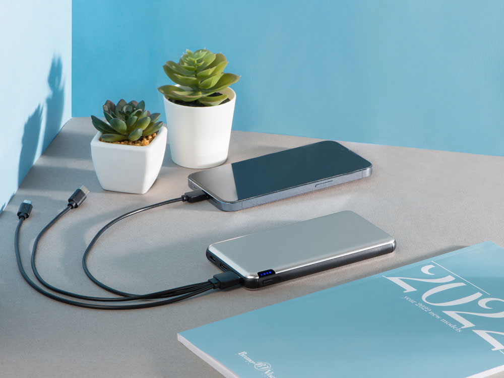 Внешний аккумулятор Forge, Evolt, металл, 10000mah, белый (P)-9