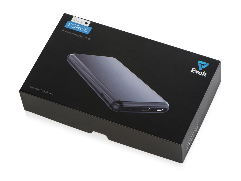 Внешний аккумулятор «Forge» v.2, металл, 10000mah, черный-7