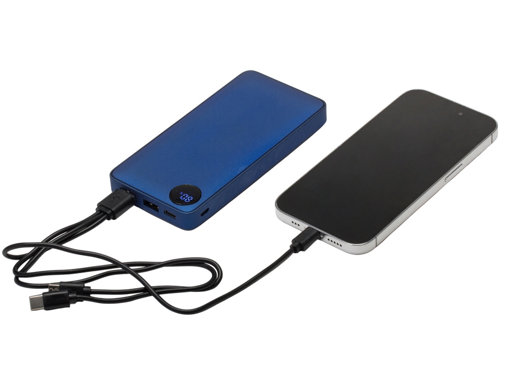 Внешний аккумулятор с дисплеем «Mild», 10 000 mAh, синий-1