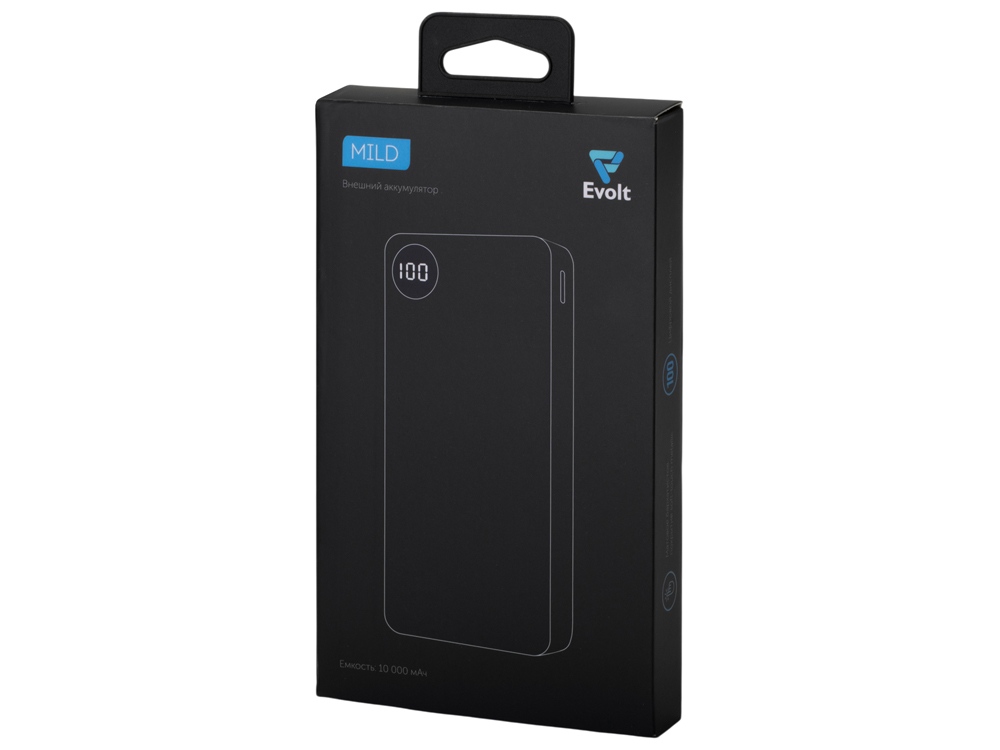 Внешний аккумулятор с дисплеем «Mild», 10 000 mAh, белый-10