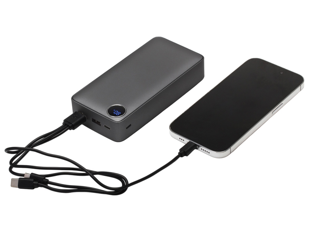 Внешний аккумулятор «Mild Pro» c быстрой зарядкой QC/PD, 20 000 mAh, серый (Р)-1