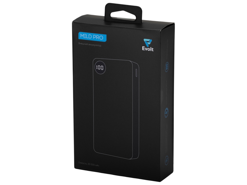 Внешний аккумулятор «Mild Pro» c быстрой зарядкой QC/PD, 20 000 mAh, белый-10